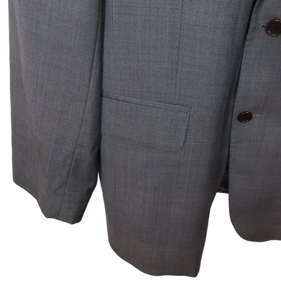 ERMENEGLIDO ZEGNA Wool Traveler Cloth Two Button Blazer Saks Fifth Avenue 46R - Picture 4 of 12